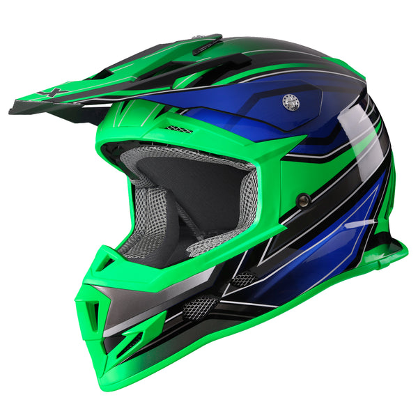 Green motocross deals helmet