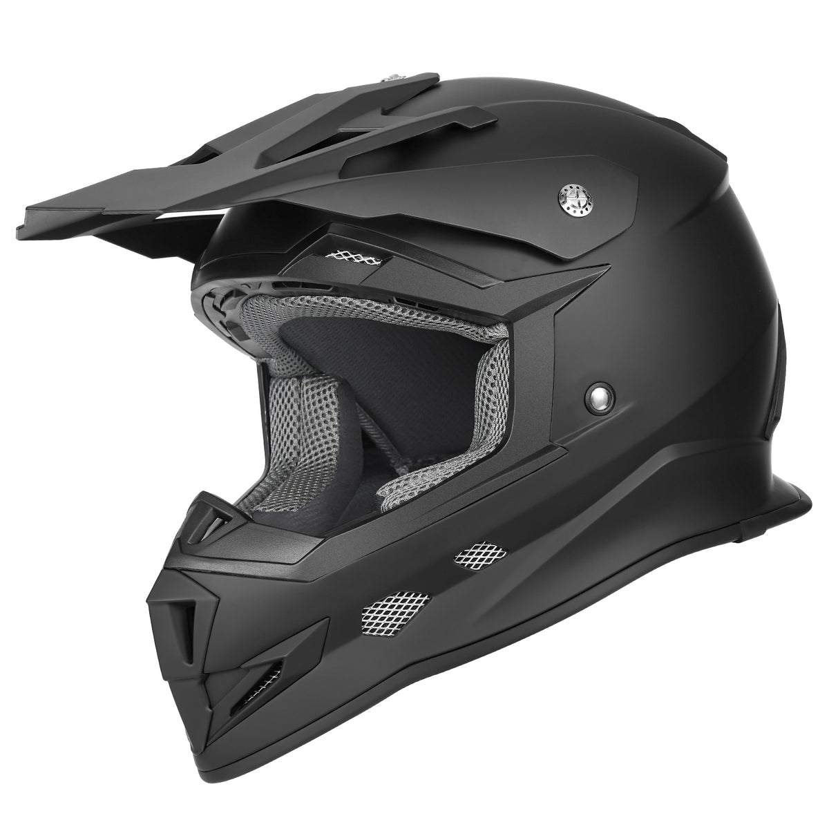 Matte black dirt bike helmet on sale